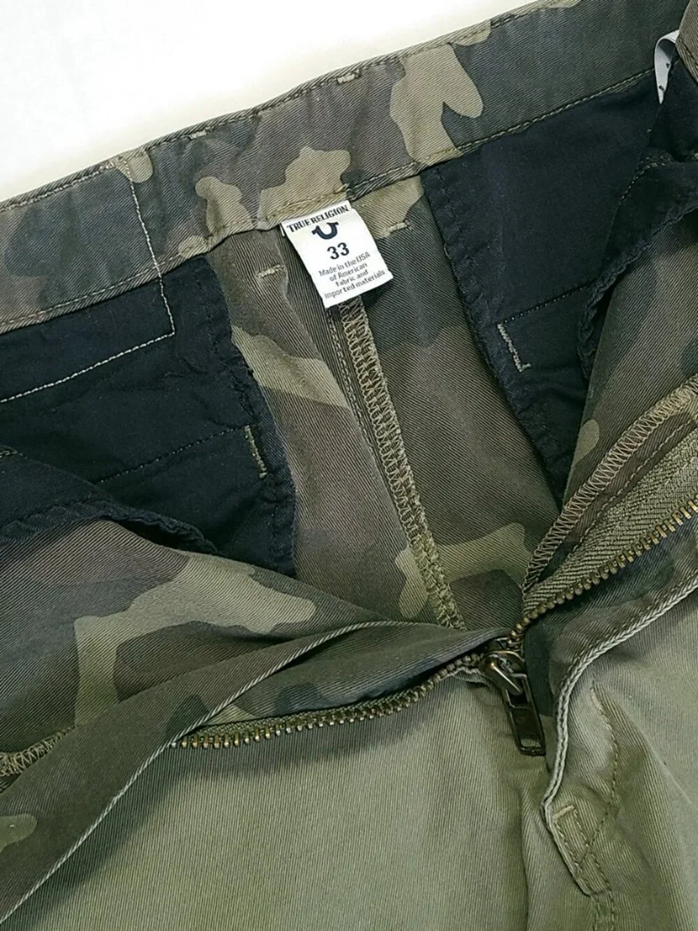 True Religion Drop Crotch Joggers Ankle Zip Tapered Sweatpants Men 33